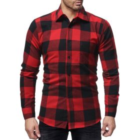 Plaid Flannel Long Sleeve Button Down Casual Shirt