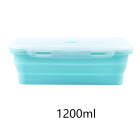 Foldable Silicone Lunch Box Microwaveable Bento Box Fruit Preservation Box Picnic Portable Lunch Box