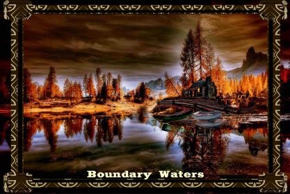 Visit Boundary Waters Cabin Fishing Camp Fire Travel Poster