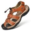 Men Summer Leather Sandal Outdoor Casual Shoe Man Mountain Hiking Sandals Non-slip High Quality Trekking Sandal Plus Size 46