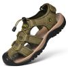 Men Summer Leather Sandal Outdoor Casual Shoe Man Mountain Hiking Sandals Non-slip High Quality Trekking Sandal Plus Size 46