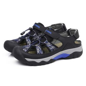 Men Sandals Summer Beach Sandals Outdoor Breathable Hiking Shoes High Quality Summer Shoes Plus Size 48 Man Non-slip Sandals (Color: Black, size: 40)