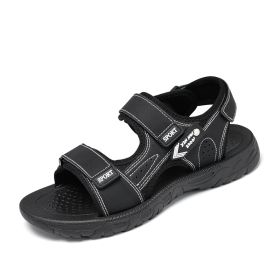 Men Beach Sandals Man Hiking Sandals Outdoor Casual Shoes High Quality 2022 Summer Aqua Shoes Comfortable Male Non-slip Sandals (Color: Black, size: 39)