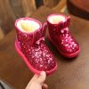 Winter Kids Boots for Girls Snow Boots Children Hiking Shoes Warm Plush Kids Pink Snow Boots Girls Rain Boots Running Shoes